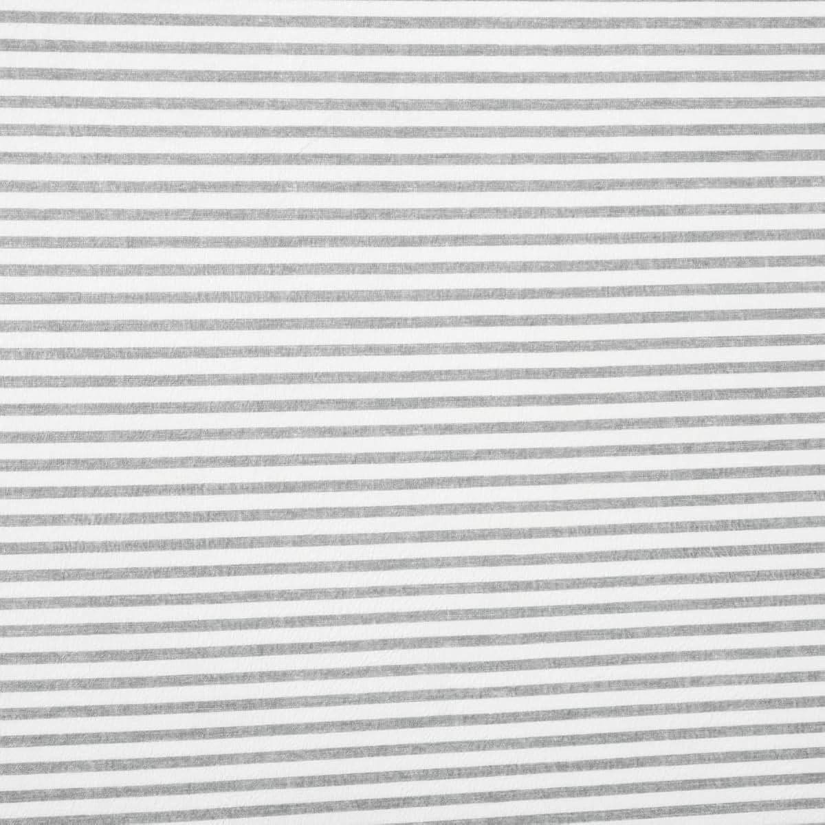 Lush Decor Baby Stripe Soft & Plush Fitted Crib Sheet, 52"x 28" x 9", Gray & White (photo 3)