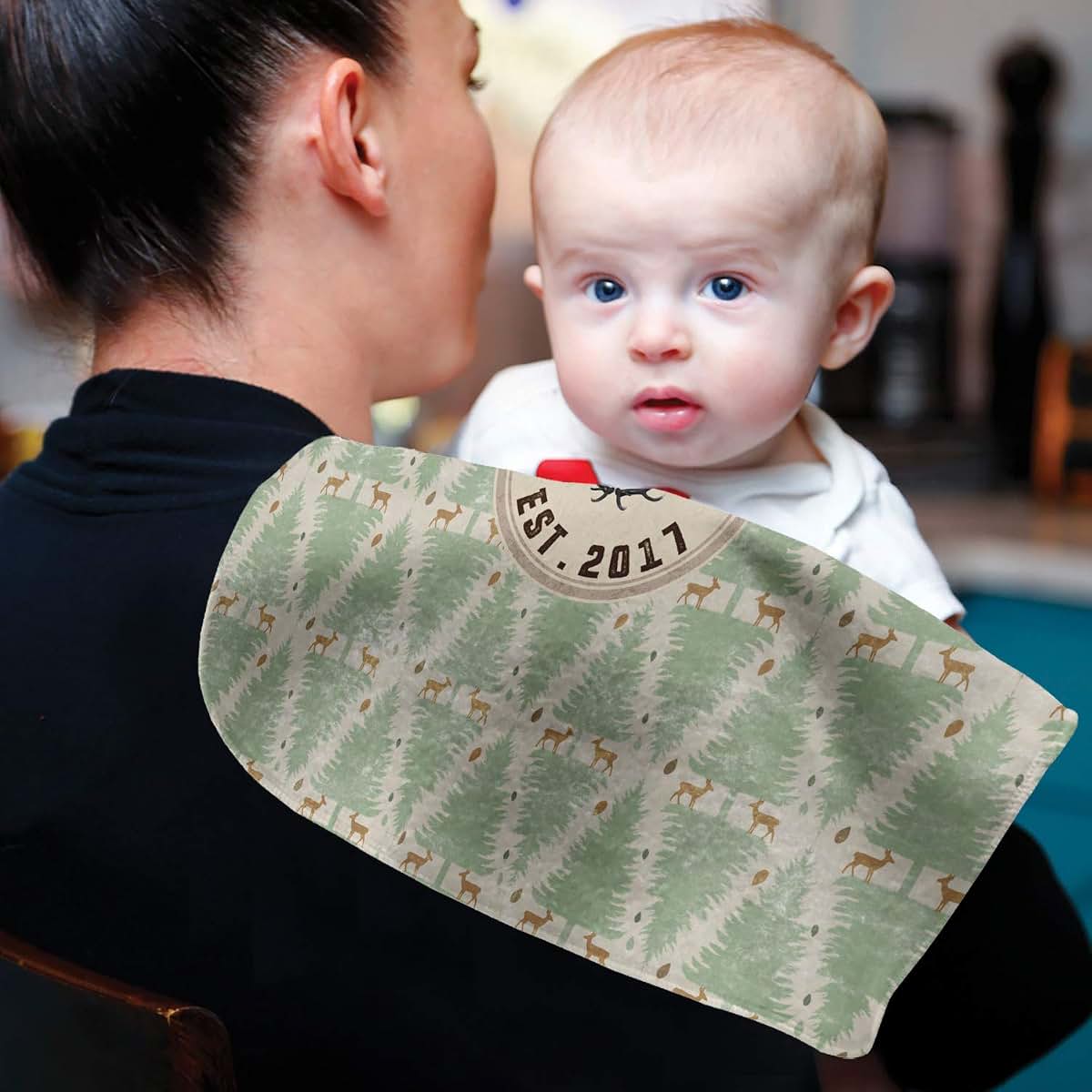 Baby Milano Personalized Deer Burp Cloth - Fleece w/Name or Text (photo 4)