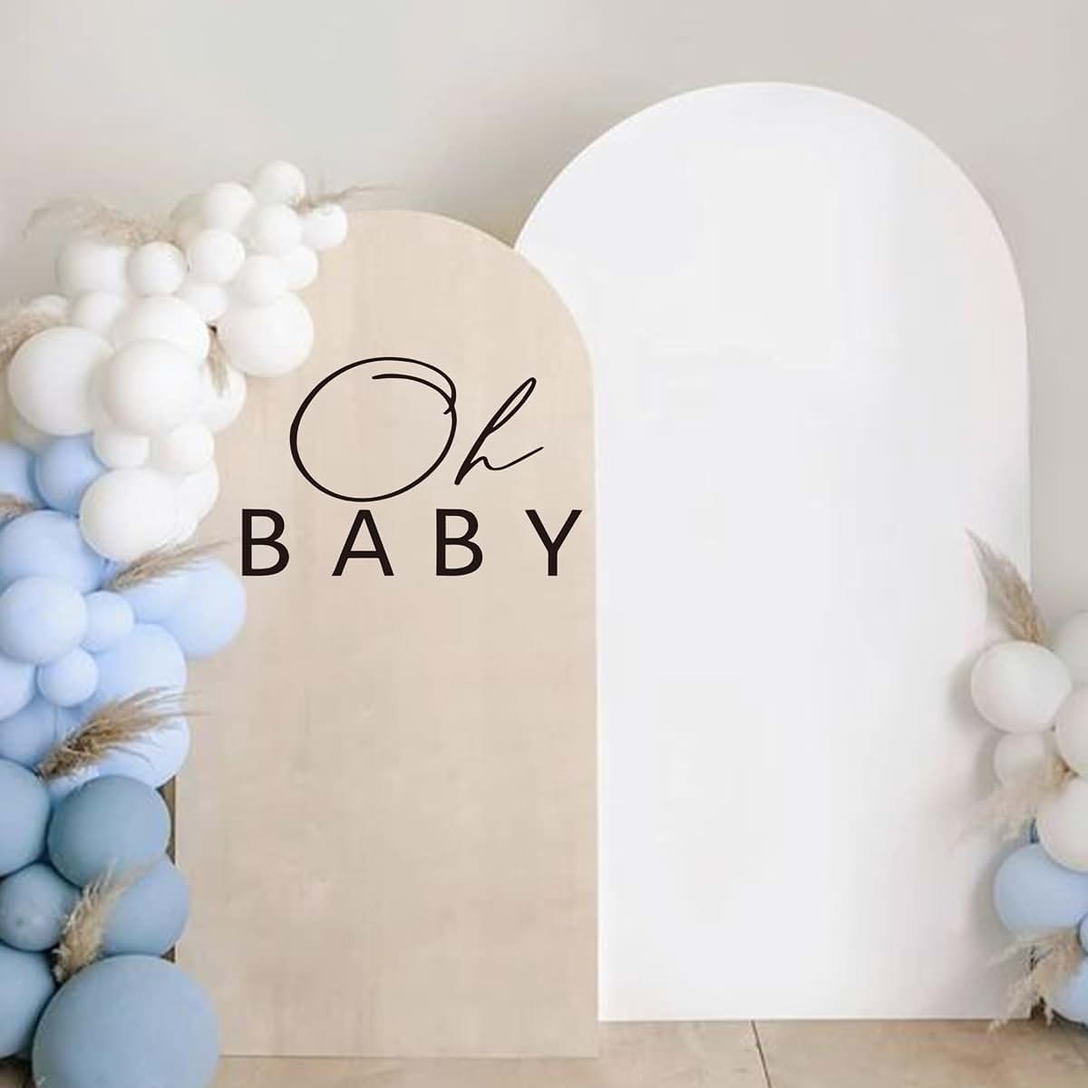 Gostman Oh Baby Balloon Arch Wall Decal for Baby Shower Decorations