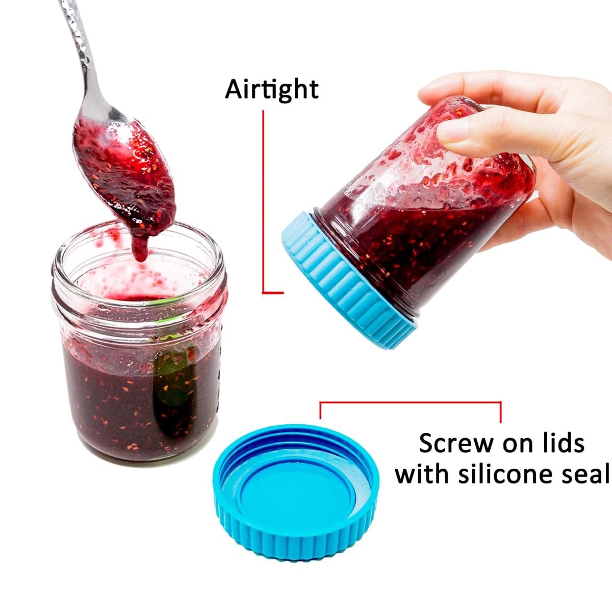 Youngever 8 Sets Glass Baby Food Storage Containers with Airtight Lids, 8 Ounce, Coastal Colors