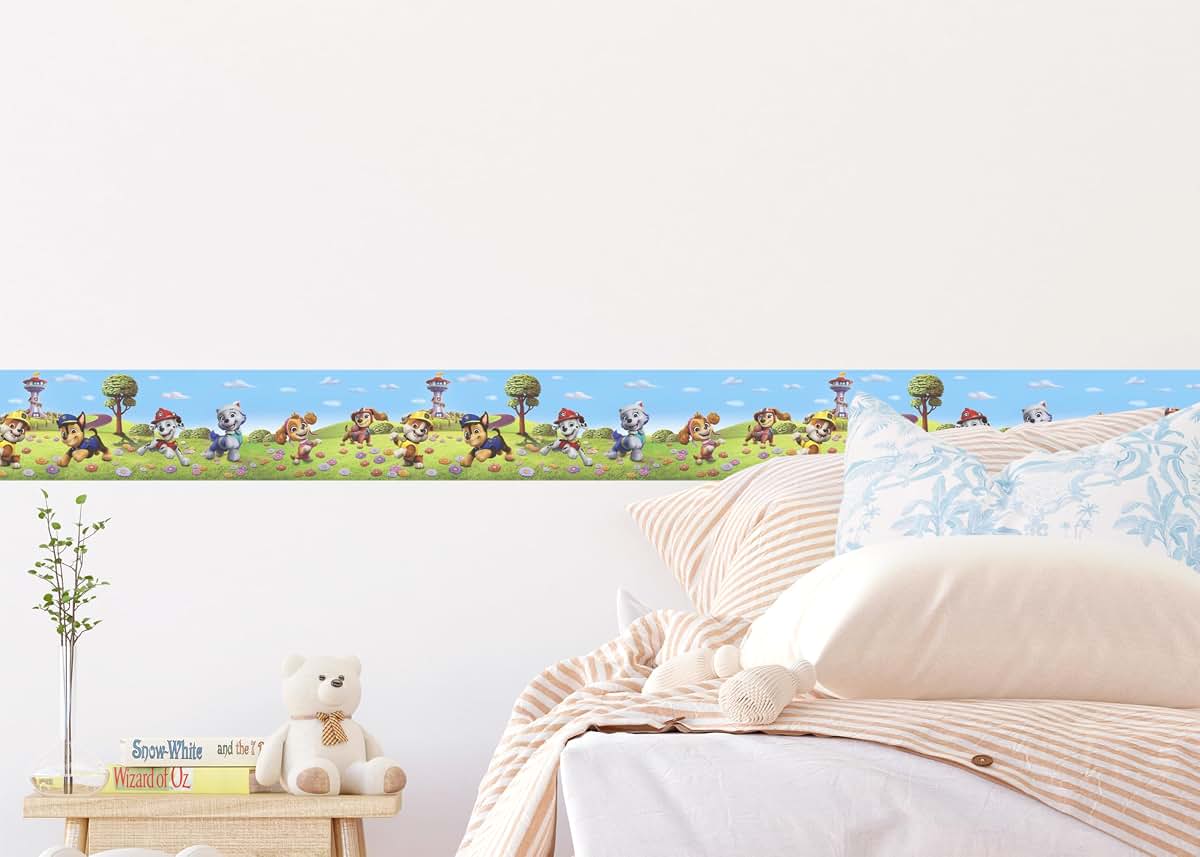 AG Design Paw Patrol Flower Field Self-Adhesive Wall Border