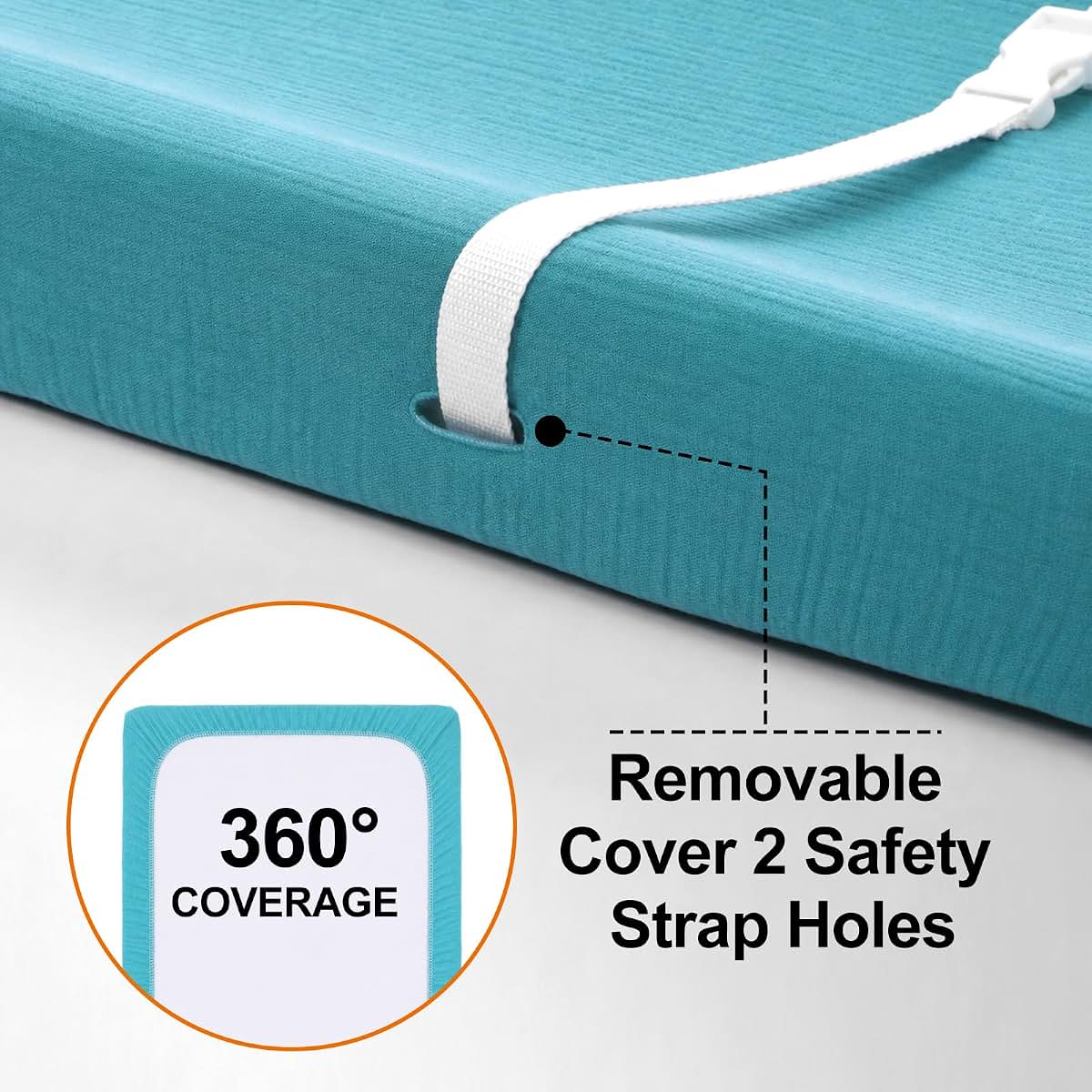 CrystalSylara 4 Pcs Western Cowboy Baby Changing Pad Covers for Boys and Girls Stretchy Soft Diaper Changing Table Pad (photo 4)