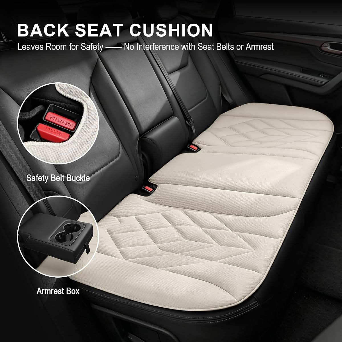 Niscarda Breathable Sporty Car Seat Protector – Beige (photo 3)