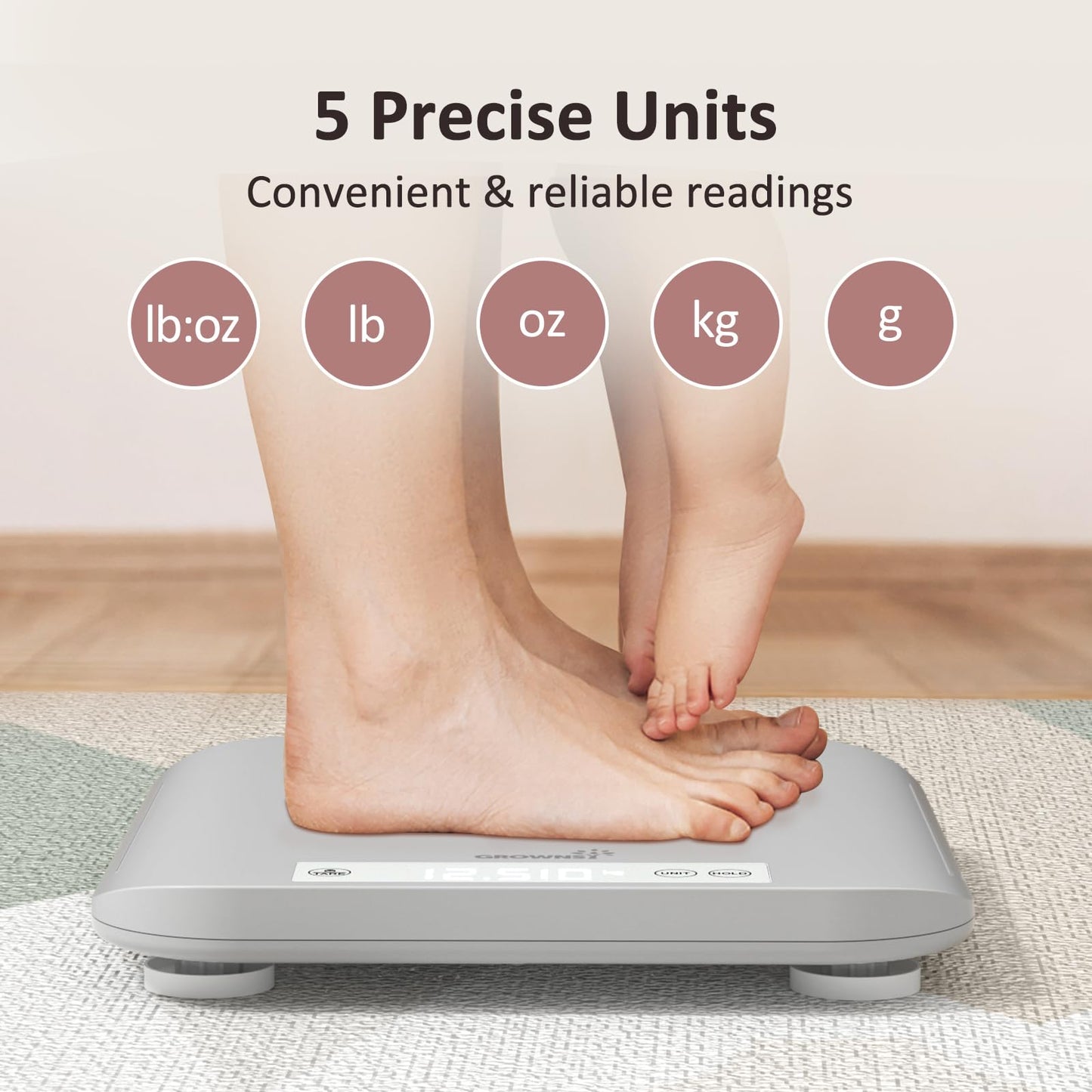 Baby Scale and Height Measuring Device with Hold Function