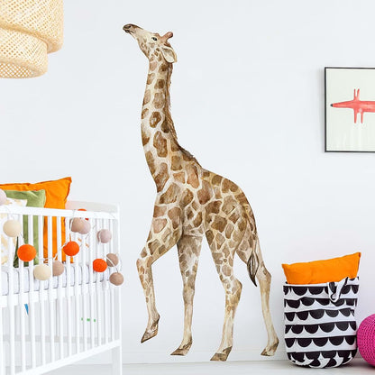DTLIFEK Large Giraffe Wall Decals Removable Jungle Animal Wall Stickers