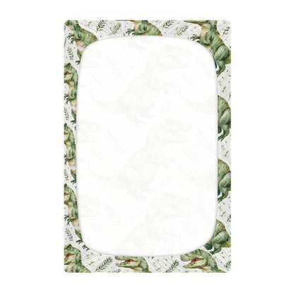 Trex Watercolor Pattern Fitted Crib Sheet, 52 x 28 Inch, Standard Crib and Toddler