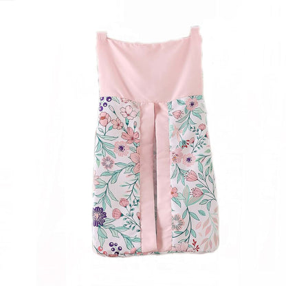 CribMATE Pink Floral Cot Diaper Organizer Bag for Baby Girl