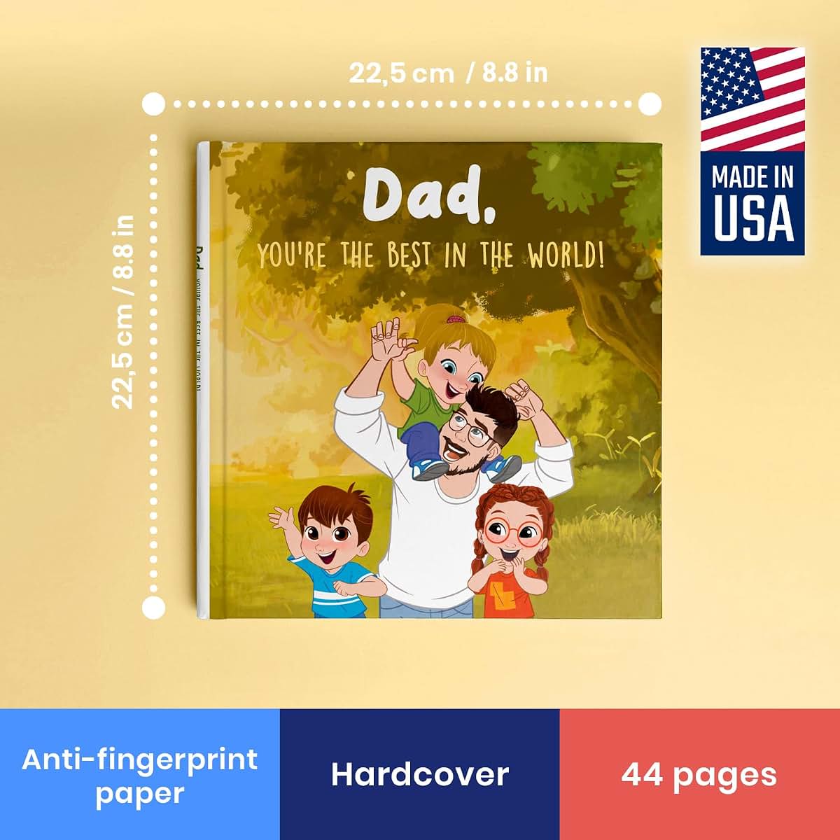 Mumablue Personalized Dad Storybook With Custom Avatar And Name