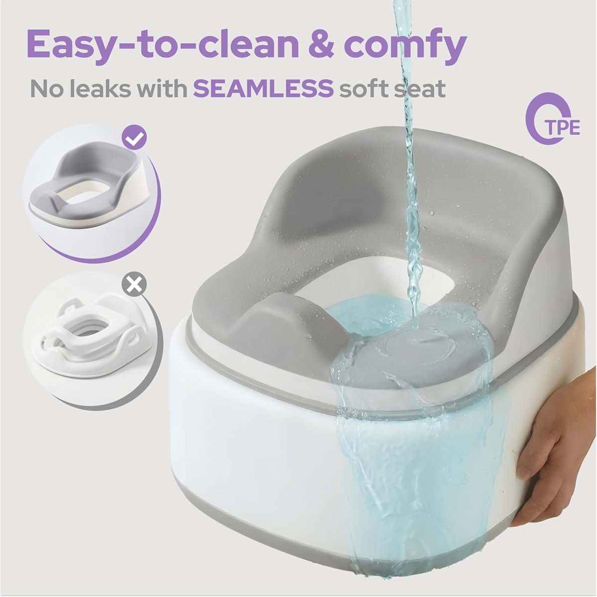 lalalark 3-in-1 Toddler Potty Training Toilet, White