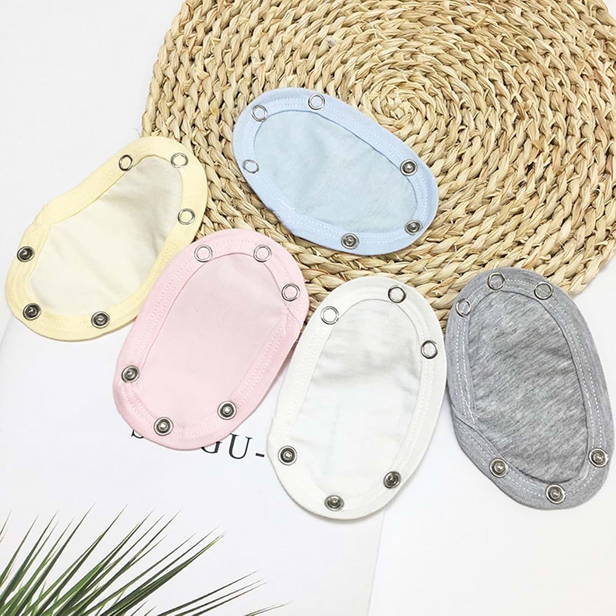 Qsvbeeqj Baby Romper Extender Utility Jumpsuit Length Extension Diaper Reusable Skin-Friendly One-Piece Soft Extender (photo 3)