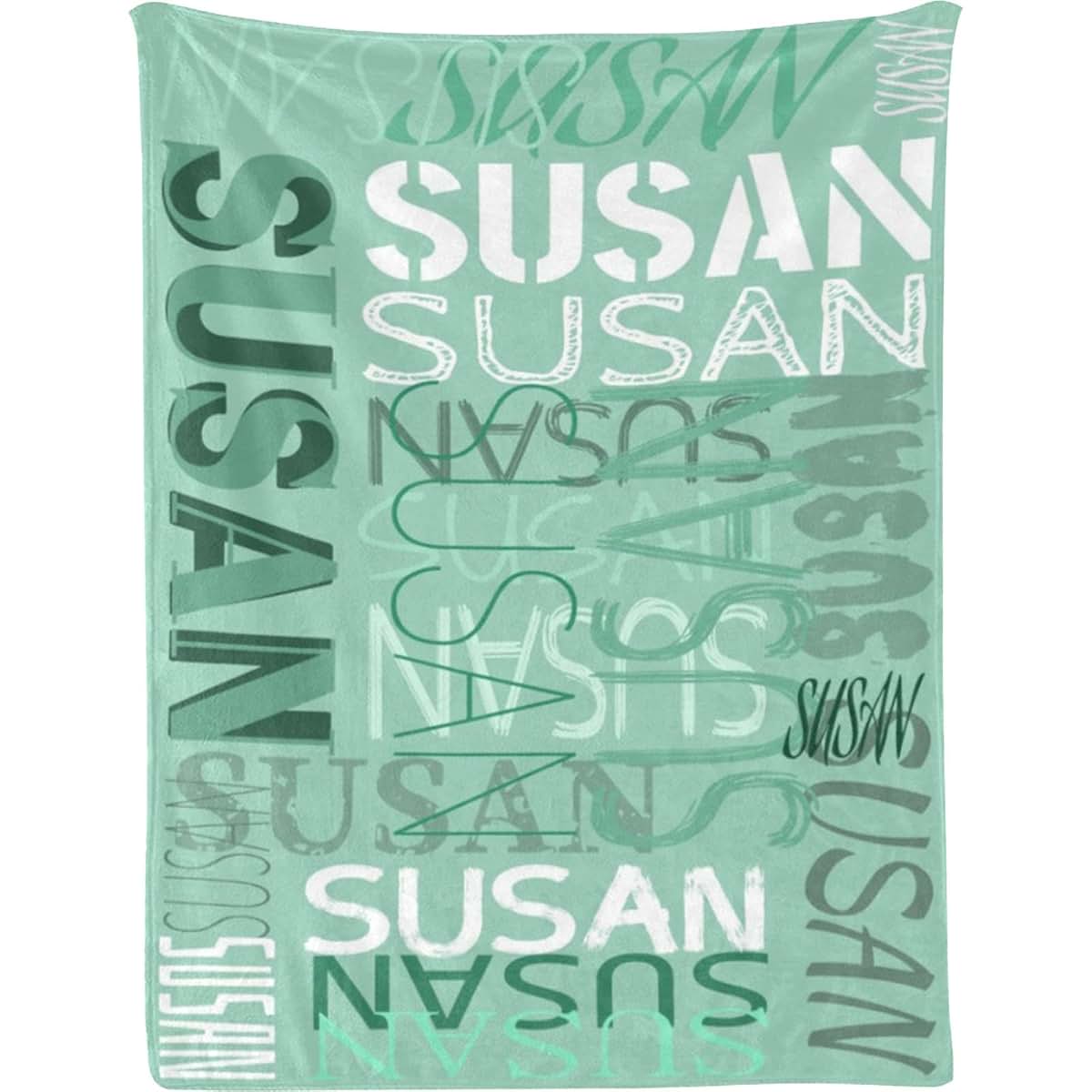 attentive Arts Custom Throw Blanket with Name Personalized Name Blanket with Letter Words Customized Gifts Initial