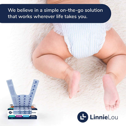 LinnieLou Disposable Diaper Sacks, 250 Count, Blue (photo 4)