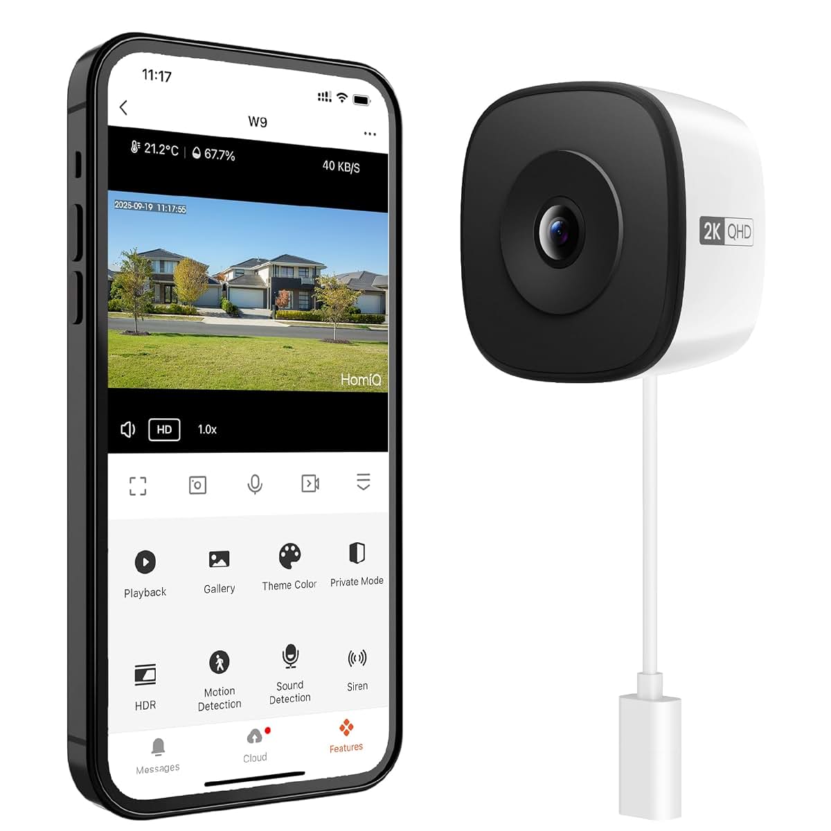 Homiq Life Window Camera 3MP Ultra-HD Indoor WiFi Security Camera