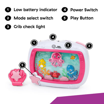 Baby Einstein Sea Dreams Soother Pink Musical Crib Toy