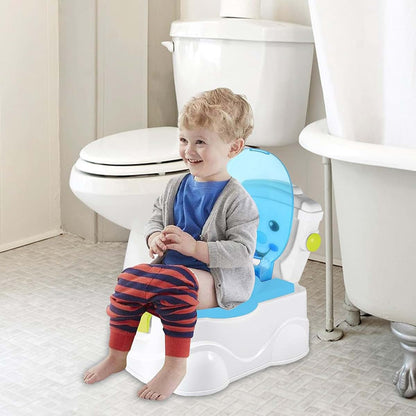 Lamptti Potty Training Toilet With Backrest And Splash Guard - Blue (photo 4)