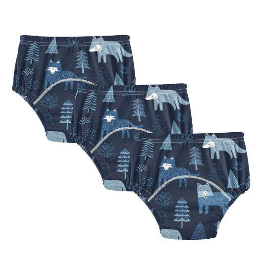 decor gift Baby Training Potty Underwear Absorb Water Wolf Forests Blue Overnight Potty Training Underwear Pants Sleep
