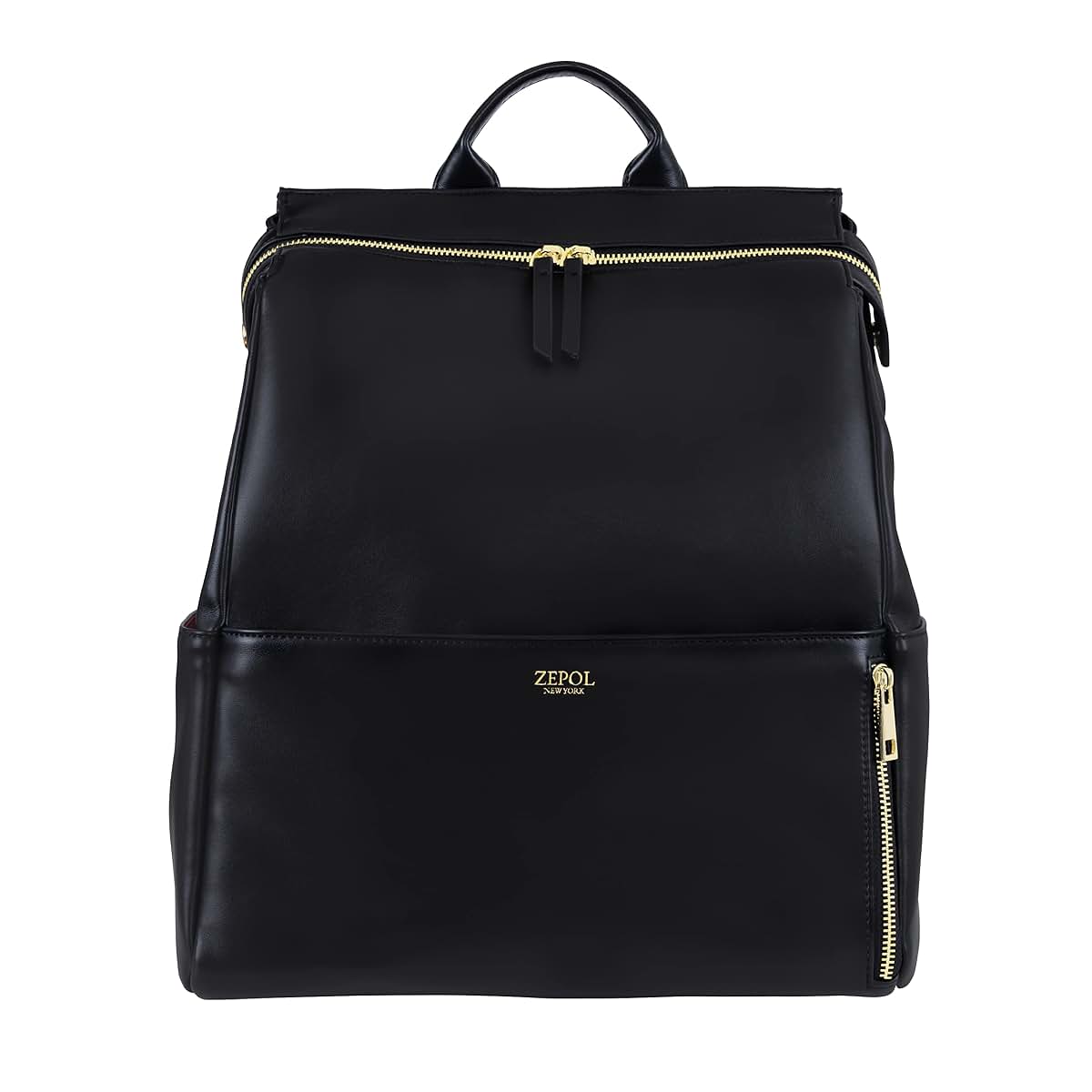 ZEPOL NEW YORK Leather Diaper Bag Backpack with Changing Pad, Stroller Straps (Leia Bag) (photo 2)