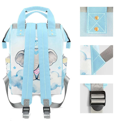 Joyestore Personalized Elephant Diaper Backpack With Custom Name (photo 4)