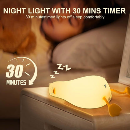 Ocegaoem Benson Squishy Duck Night Light for Nursery & Room Decor