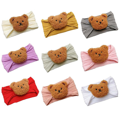 BabyOneStop Cartoon Bear Nylon Headband for Ages 0-6 Years