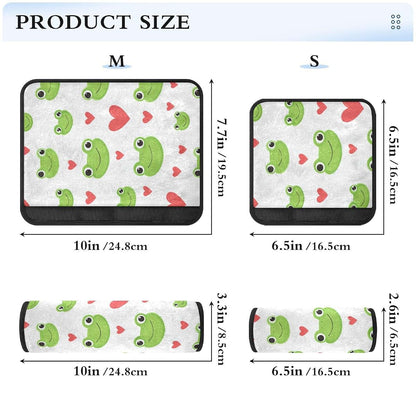 Vdsrup 2 Pack Green Frog Face Seat Belt Covers, Flannelette