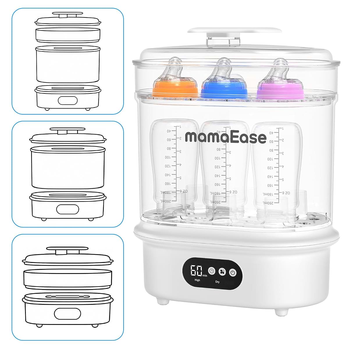 mamaEase Bottle Sanitizer 4-in-1 Fast Electric Sanitizing & Drying Machine (photo 2)