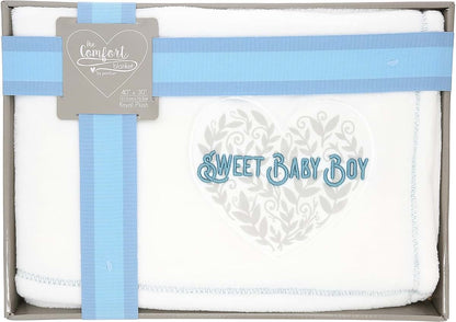 Pavilion Gift Company Sweet Baby Boy Plush Baby Blanket Throw (photo 2)