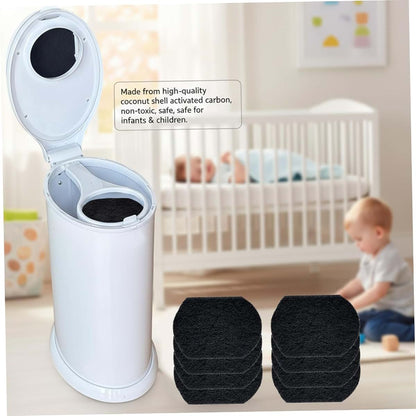 Monetais 8Pcs Diaper Pail Deodorizer Activated Charcoal Filters (photo 4)