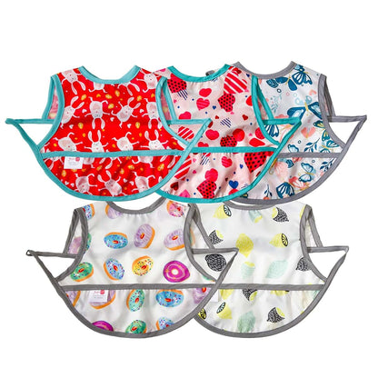 Waterproof Smock Feeding Bibs for Babies