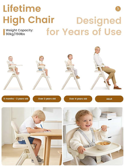 Meetaglow Foldable High Chair for Babies and Toddlers