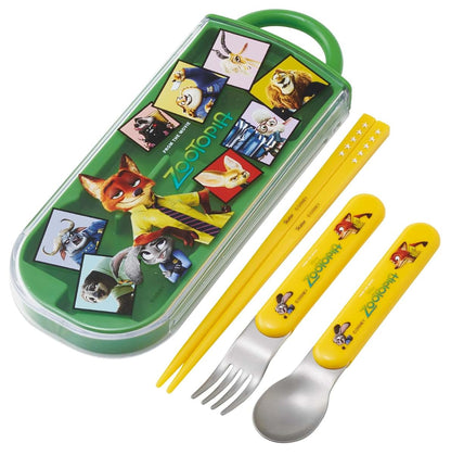 Zootopia Children's Trio Flatware Set with Chopsticks, Spoon, and Fork