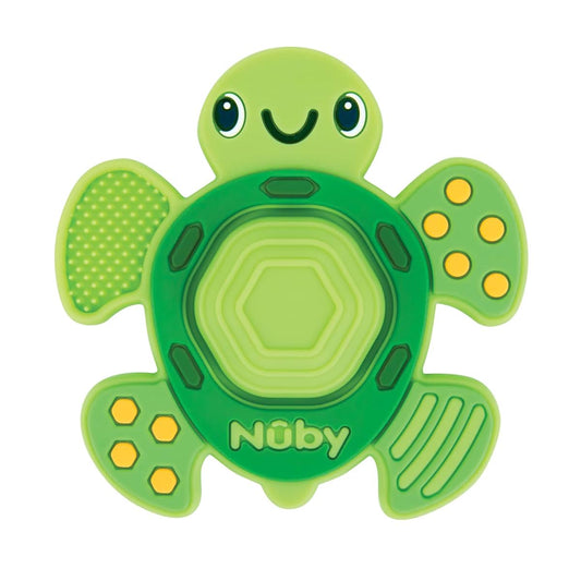 Nuby Teethe N' Pop Sensory Play Teether Turtle Soft Silicone