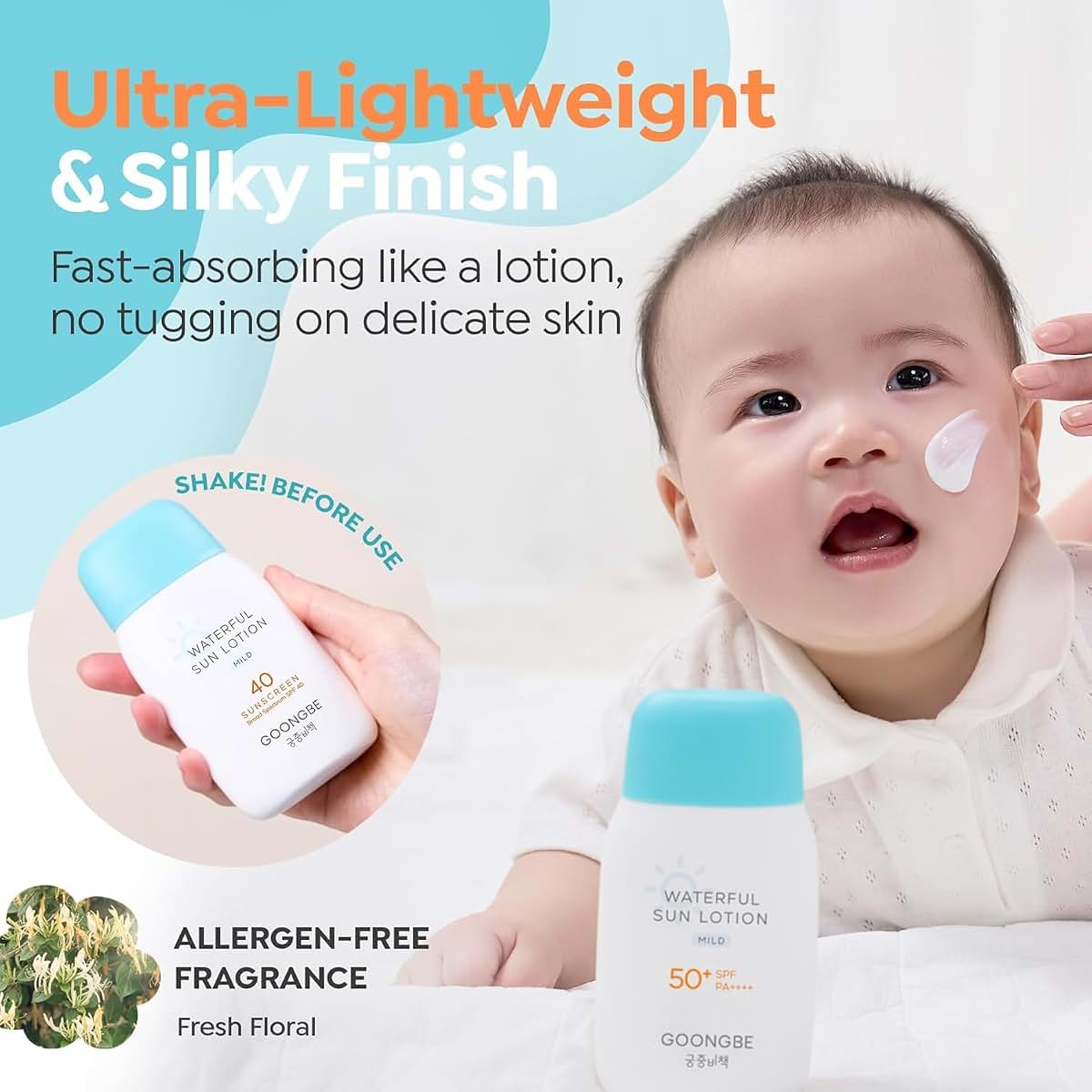 GOONGBE Sun Lotion SPF 40 & Soothing Water Gel Cream Duo