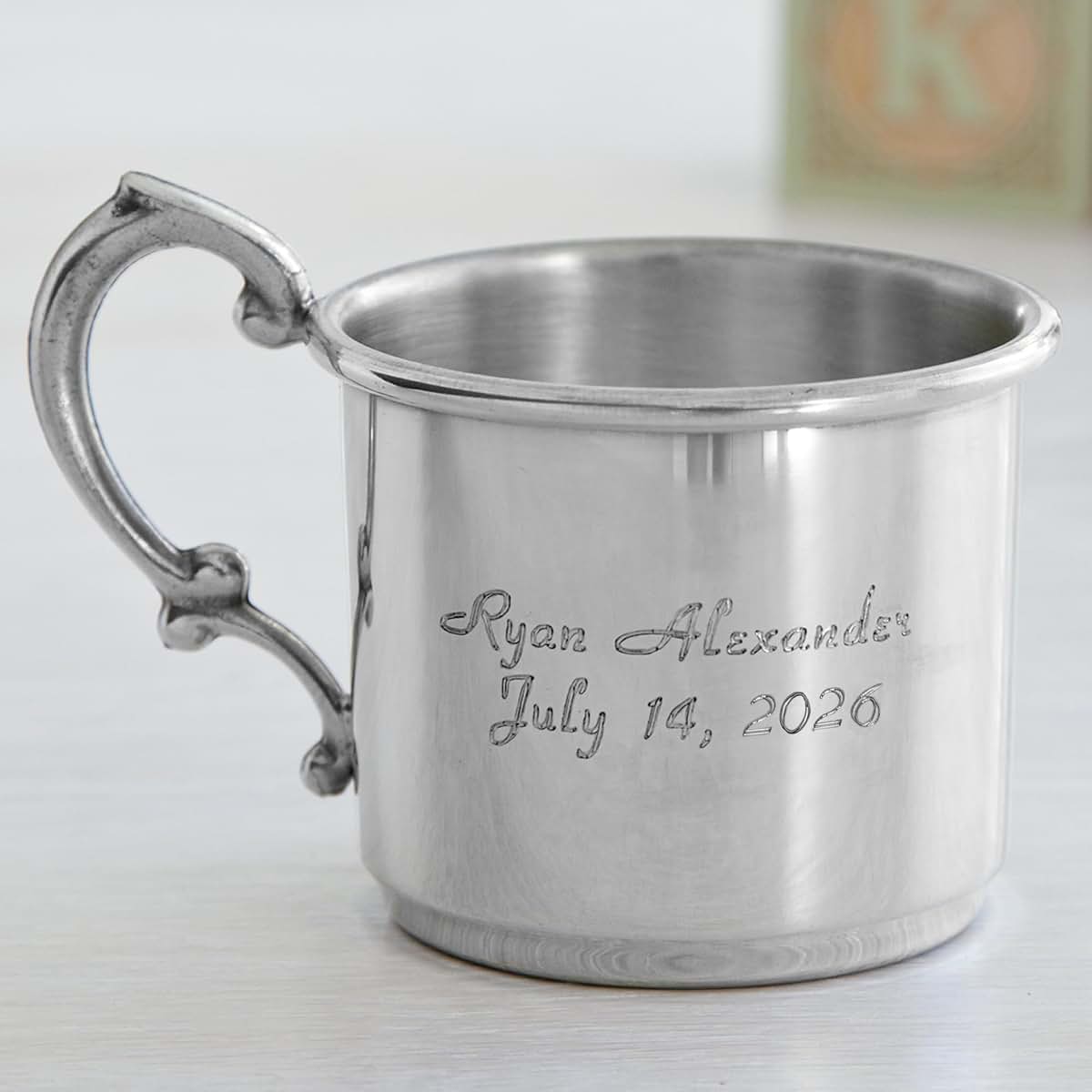 Let's Make Memories Personalized Keepsake Pewter Baby Cup - Newborn Gift - Heirloom - New Parents (photo 3)