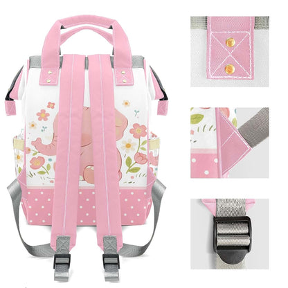 YallLocoMo Custom Diaper Bag Backpack for Girls Boys Kids Elephant Dot Gift the Best: Spacious Waterproof Nappy Bag for