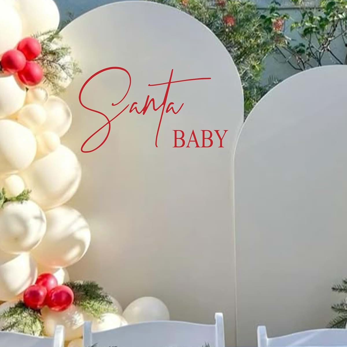Santa Baby Decal for Christmas and Party Balloon Arch Decor Supplies