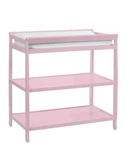 Suite Bebe Riley Changing Table In Pink With Storage Shelves