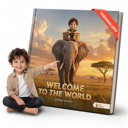 Tiny Mango Personalized Baby Book | 3D Character from Baby's Photo | Ages 0–2