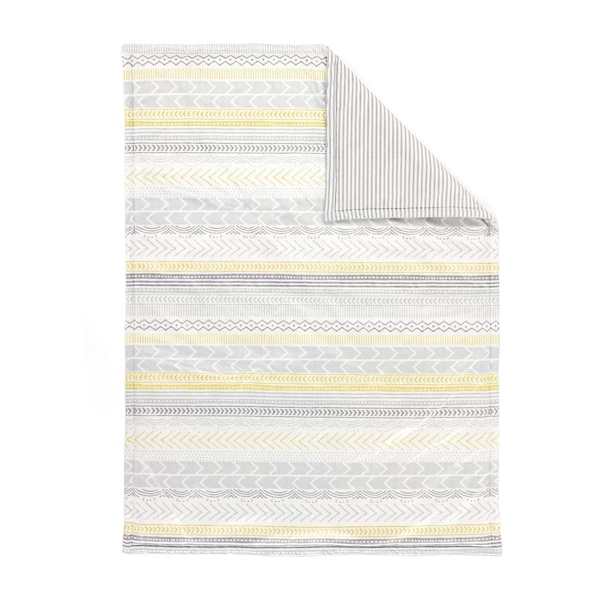 Lush Decor Baby Hygge Geo Reversible Oversized Blanket, 50 X 36, Yellow