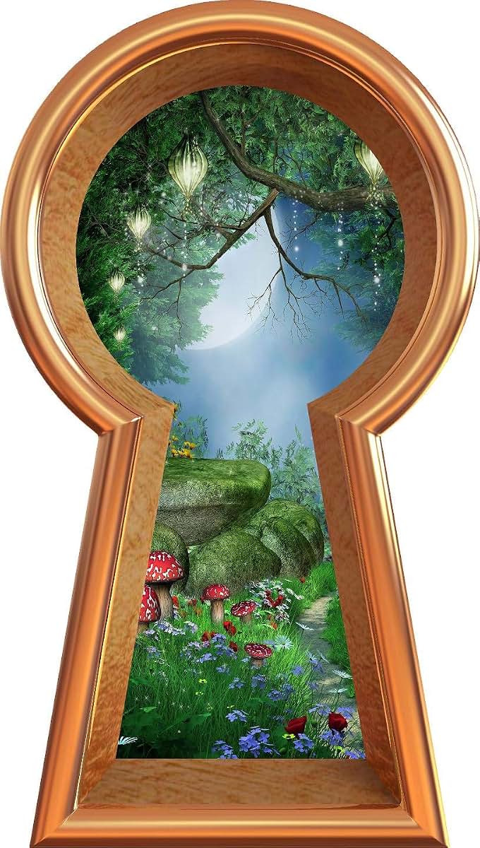 Stickit Graphix Enchanted Lantern Forest Keyhole Vinyl Wall Decal