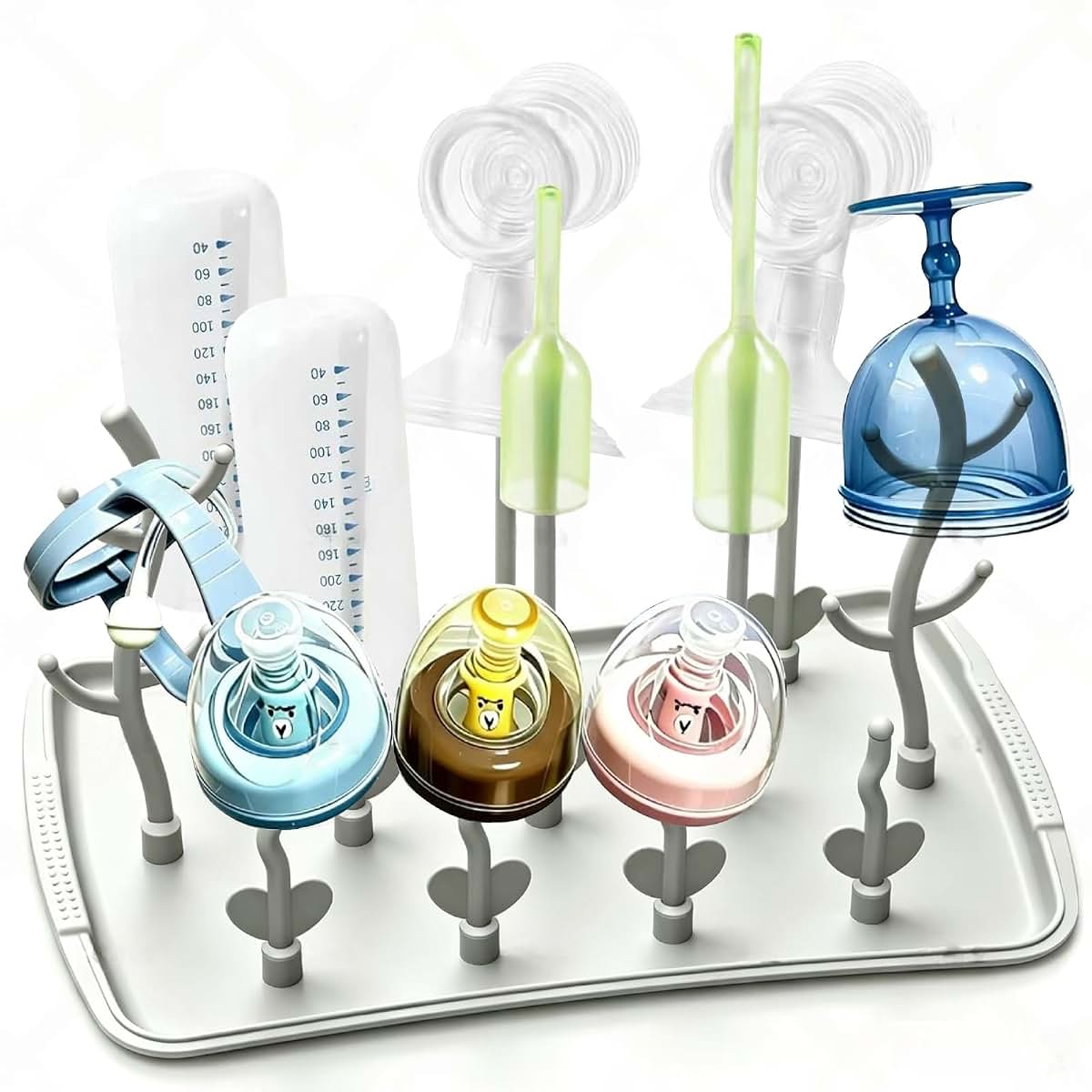 Ai.sbabamama Baby Bottle Drying Rack: Large Vertical Space Saving Holder