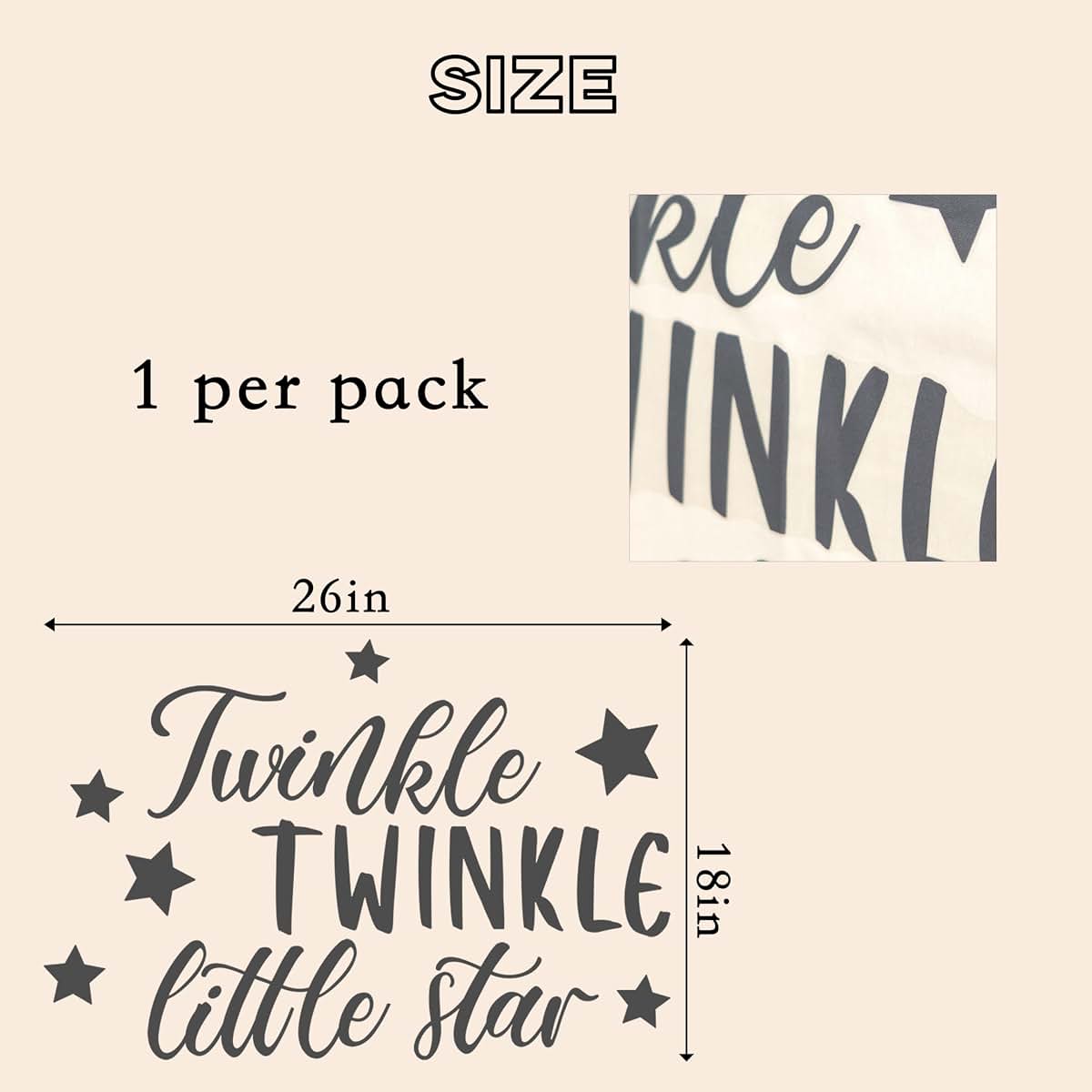 Win Win Life Twinkle Twinkle Little Star Backdrop Sticker