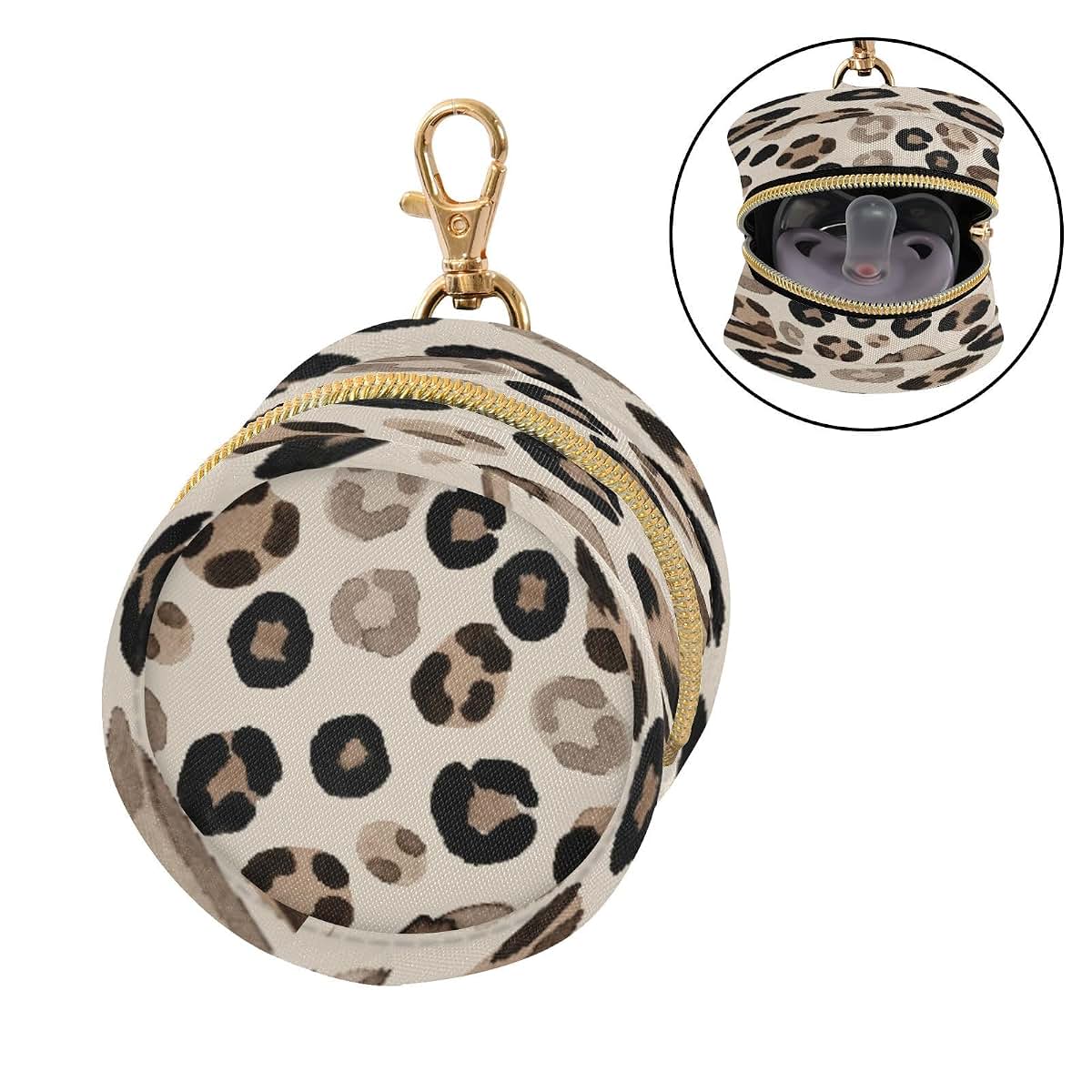 Pacifier Storage Case with Metal Hook Buckle