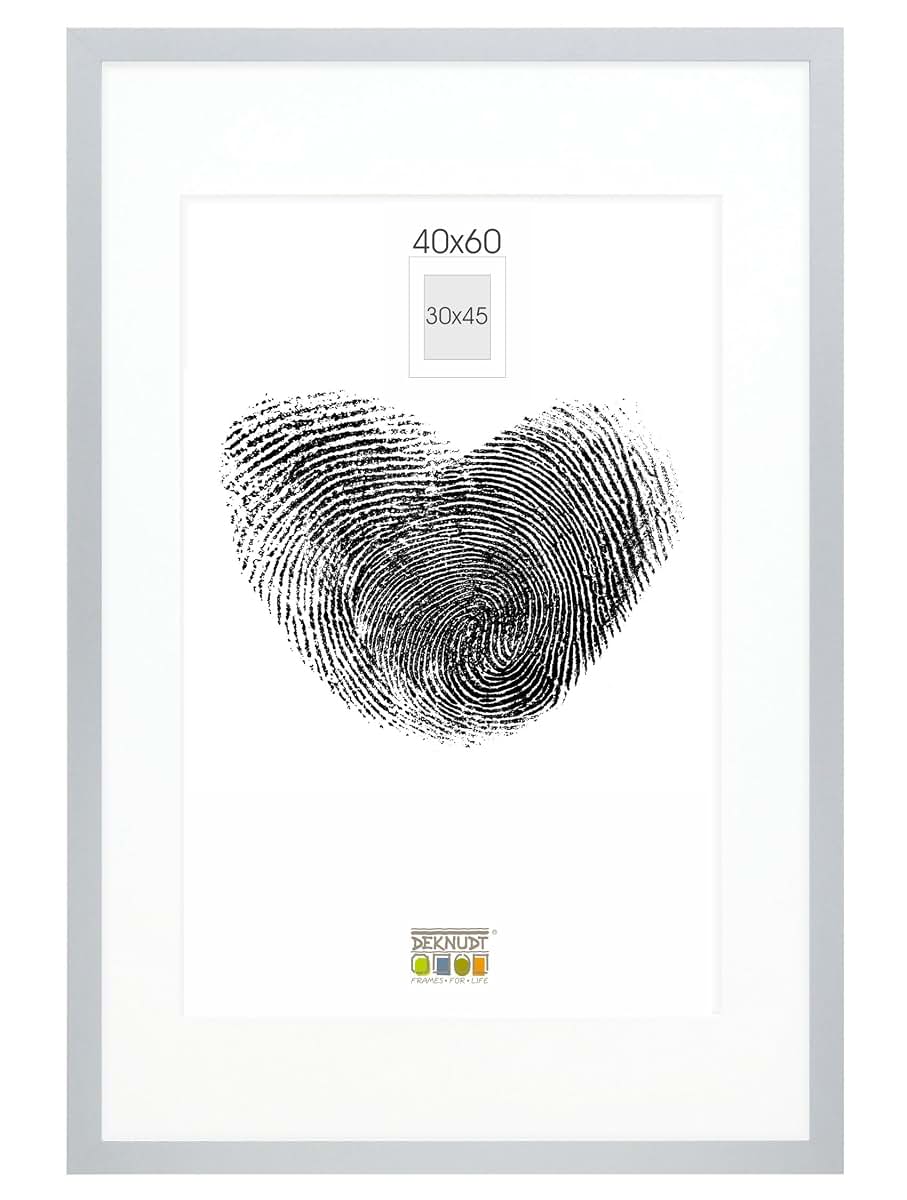 Deknudt Frames Silver Wood Photo Frame With Mount