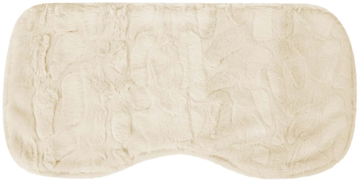 iscream Little Scoops Infant Contoured Burp Cloth - Faux Fur & Cotton Terry, Ecru