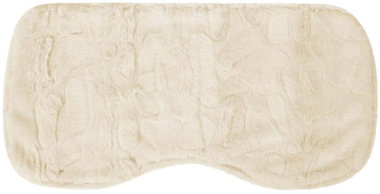 iscream Little Scoops Infant Contoured Burp Cloth - Faux Fur & Cotton Terry, Ecru