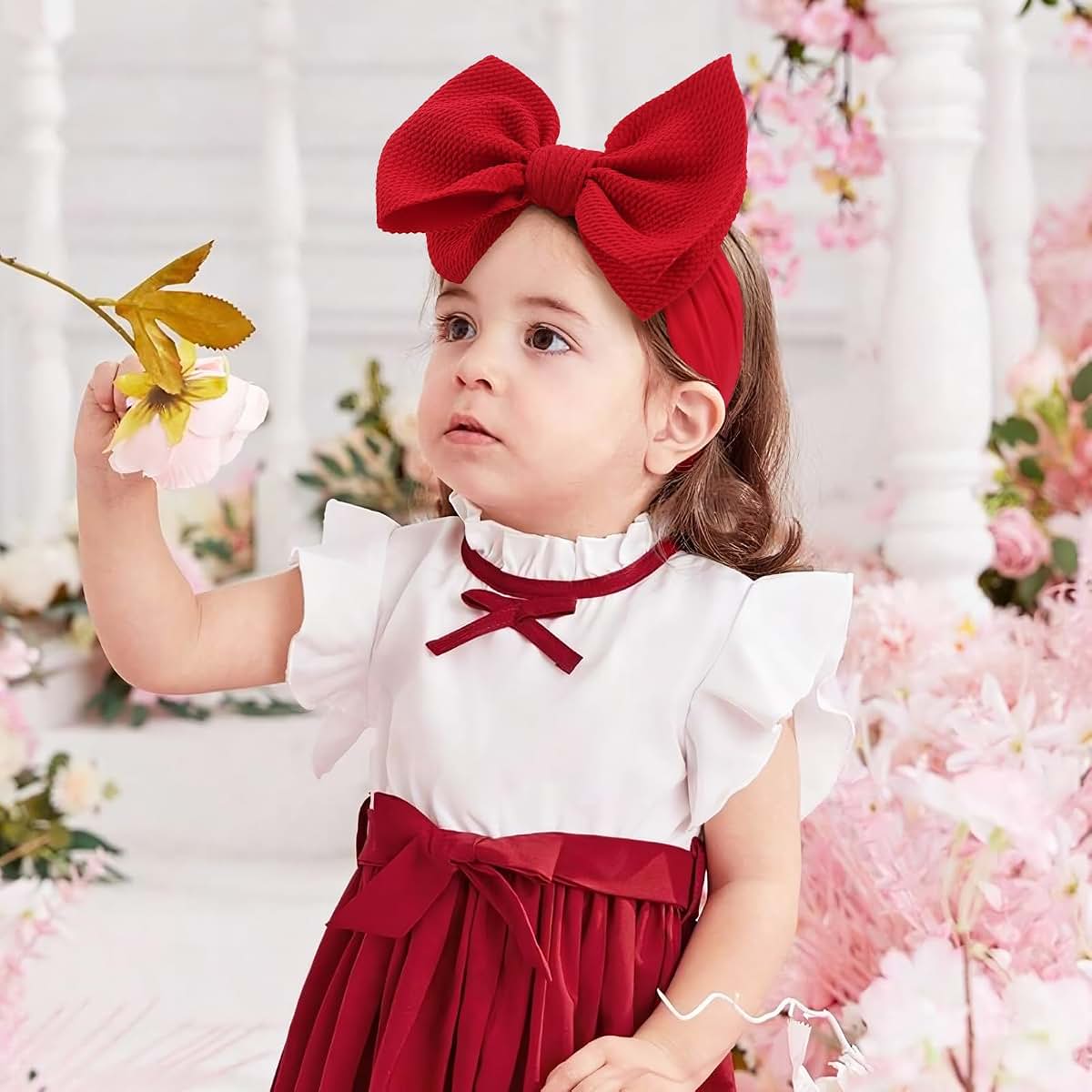 YanJie Baby Bow Headbands Set of 14 One Size Fits All
