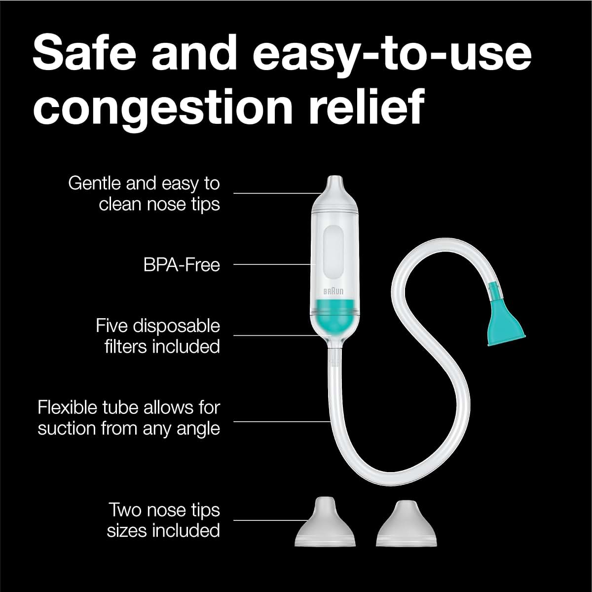 Manual Nasal Aspirator for Newborns and Babies | Suction Mucus From Blocked Nose