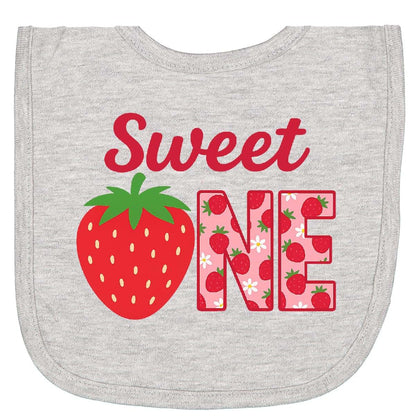 Inktastic Sweet ONE Strawberry Newborn Bib