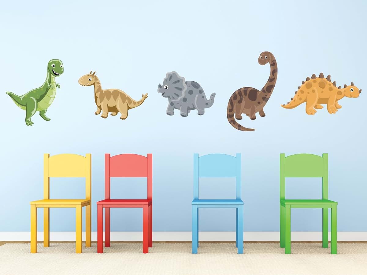 Sunny Decals Dinosaur Fabric Wall Decals Set
